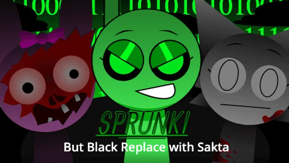 Sprunki But Black Replace with Sakta