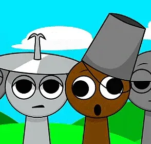 Play Sprunki But Characters Are Cube From GD 