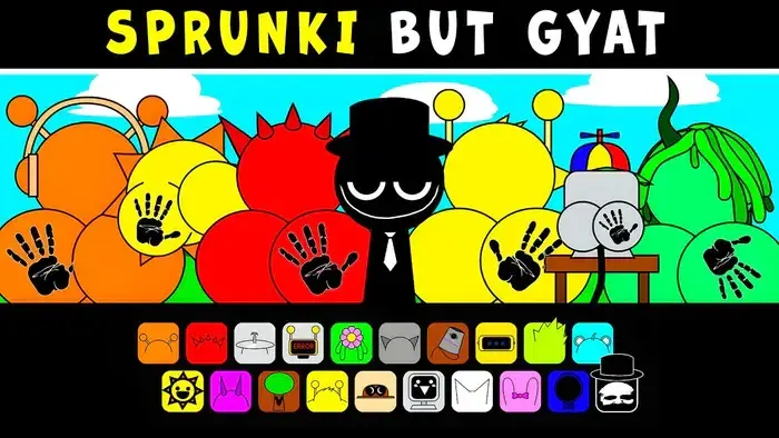 Play Sprunki But Gyat -  Incredibox Game Online Free Mod