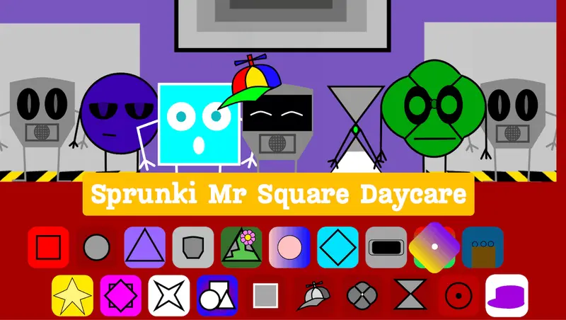 Play Sprunki: Mr Square Daycare 