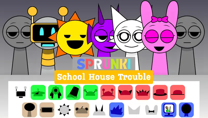 Play Sprunki School House Trouble 