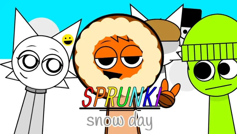 Play Sprunki Snow Day 